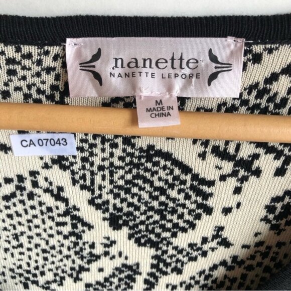 Nanette Lepore Sweater Dress Medium Snake Animal Print Neutral - Picture 11 of 14